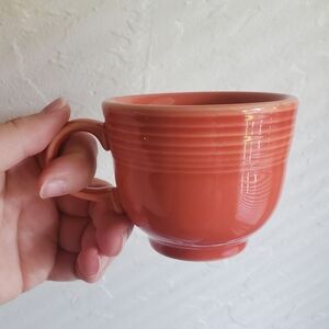 Retired Fiestaware Tea Cup in Persimmon Orange